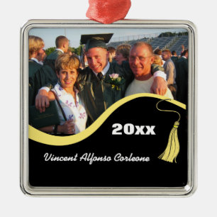 Customizable Yellow Tassel Graduation Ornament