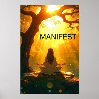 Customizable Yoga Meditation Pose Poster