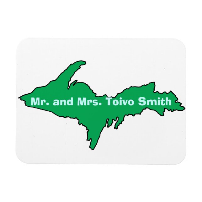 CUSTOMIZABLE YOOPER MAGNETS SHOW MICHIGAN'S U.P. (Horizontal)