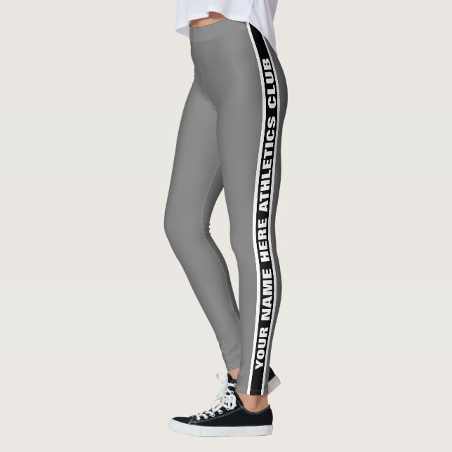 Customizable Your Club Name Striped Leggings (Left)