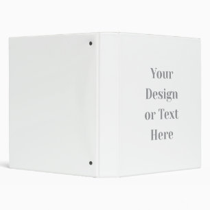 Customizable Your Design or Text Here Personalized 3 Ring Binder