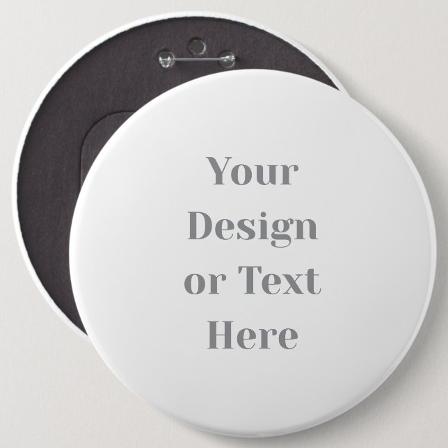 Customizable Your Design or Text Here Personalized Button (Front & Back)