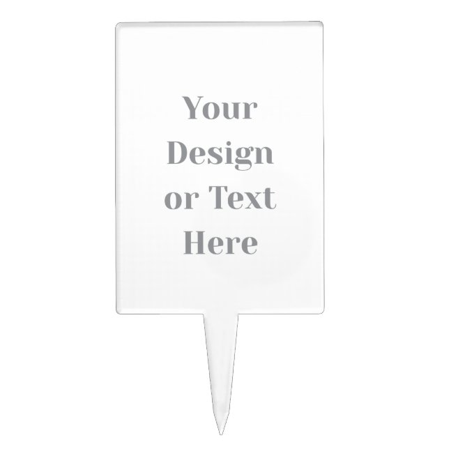 Customizable Your Design or Text Here Personalized Cake Topper (Front)