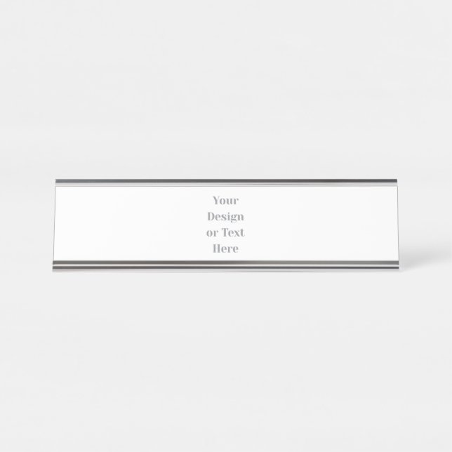Customizable Your Design or Text Here Personalized Desk Name Plate (Front)
