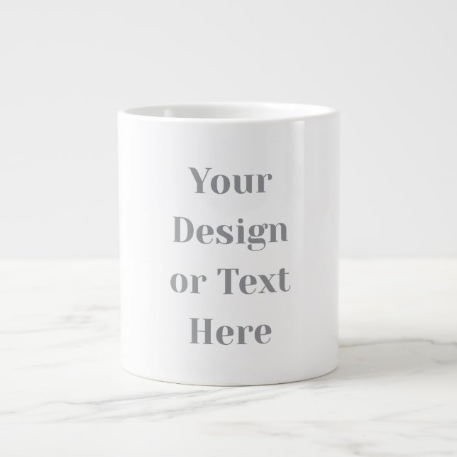 Customizable Your Design or Text Here Personalized Giant Coffee Mug (Front)