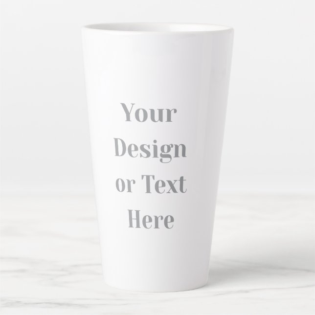 Customizable Your Design or Text Here Personalized Latte Mug (Front)