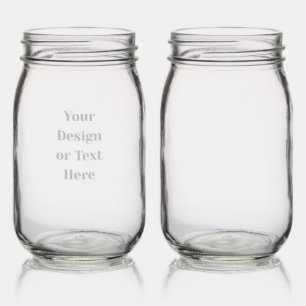 Customizable Your Design or Text Here Personalized Mason Jar