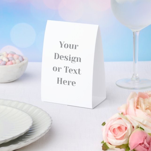 Customizable Your Design or Text Here Personalized Paper Table Tent (Insitu(Wedding))