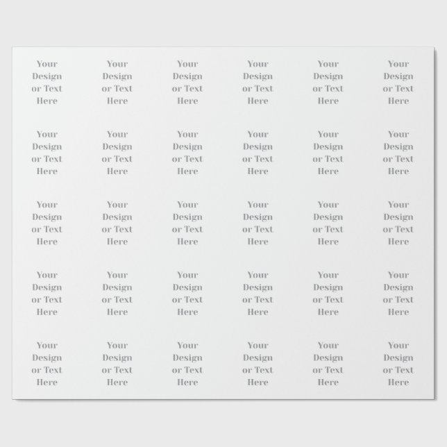Customizable Your Design or Text Here Personalized Wrapping Paper (Flat)