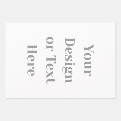 Customizable Your Design or Text Here Personalized Wrapping Paper Sheets