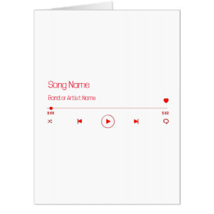 Customizable Your Favorite Music Card