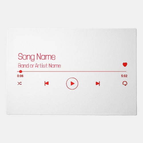 Customizable Your Favorite Music Doormat