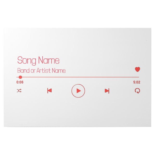 Customizable Your Favorite Music Gallery Wrap (Front)