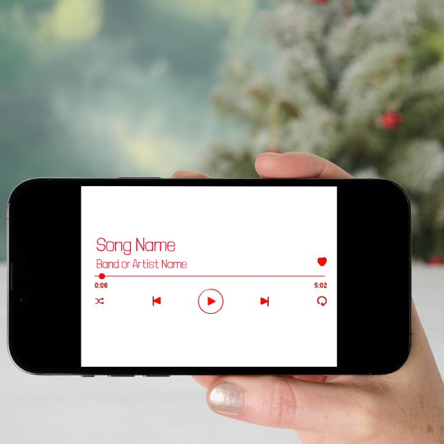 Customizable Your Favorite Music Holiday Card (Front Digital)