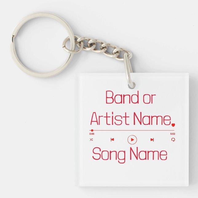 Customizable Your Favorite Music Keychain (Front)