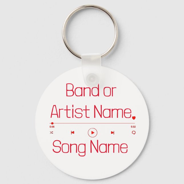 Customizable Your Favorite Music Keychain (Front)