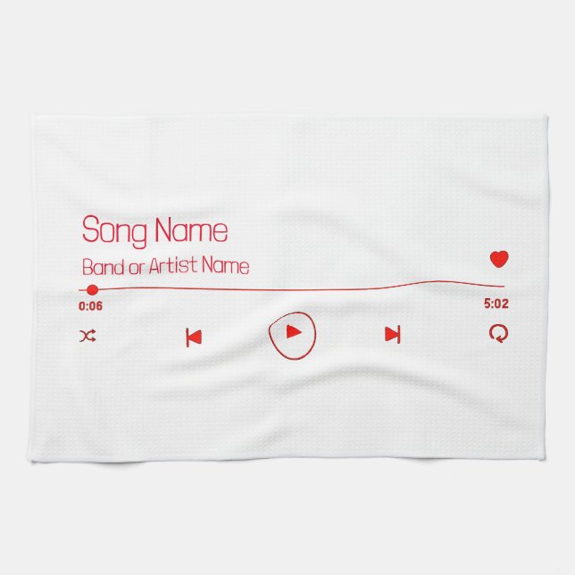 Customizable Your Favorite Music Kitchen Towel (Horizontal)