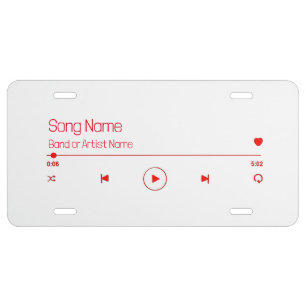 Customizable Your Favorite Music License Plate
