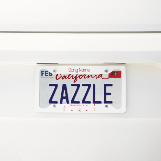 Customizable Your Favorite Music License Plate Frame (On Car)