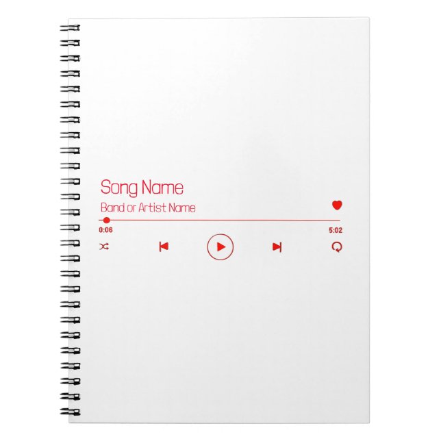Customizable Your Favorite Music Notebook (Front)