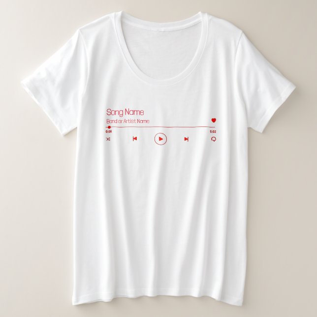 Customizable Your Favorite Music Plus Size T-Shirt (Design Front)