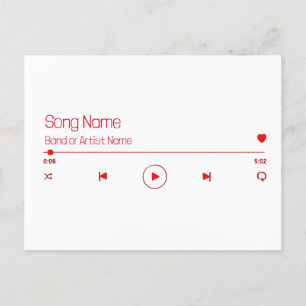 Customizable Your Favorite Music Postcard