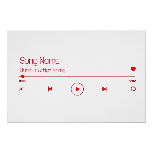 Customizable Your Favorite Music Poster (Front)
