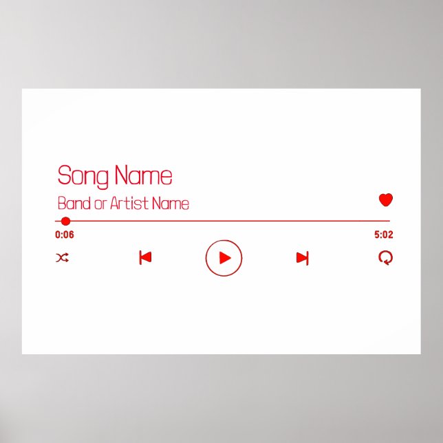 Customizable Your Favorite Music Poster (Front)