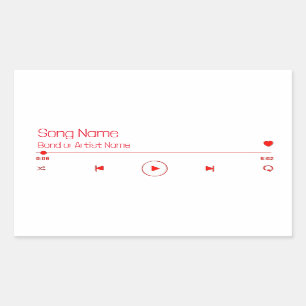 Customizable Your Favorite Music Rectangular Sticker