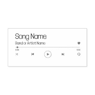 Customizable Your Favorite Music Rubber Stamp