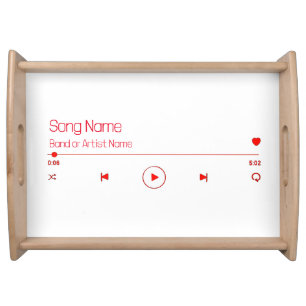 Customizable Your Favorite Music Serving Tray