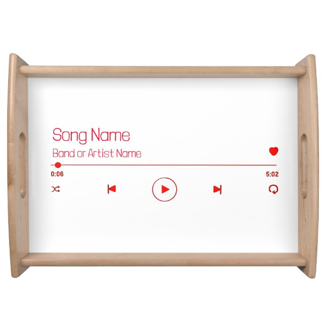 Customizable Your Favorite Music Serving Tray (Front)