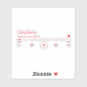 Customizable Your Favorite Music Sticker