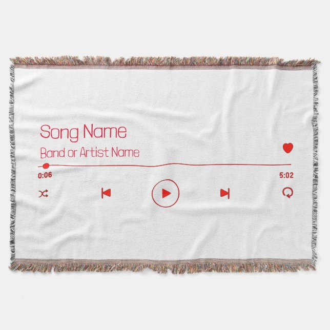 Customizable Your Favorite Music Throw Blanket (Front)