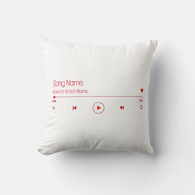 Customizable Your Favorite Music Throw Pillow (Front)
