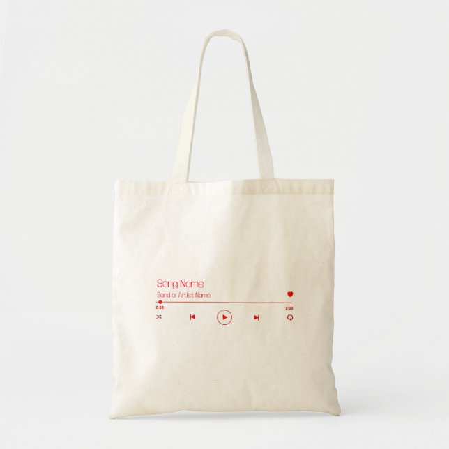 Customizable Your Favorite Music Tote Bag (Front)