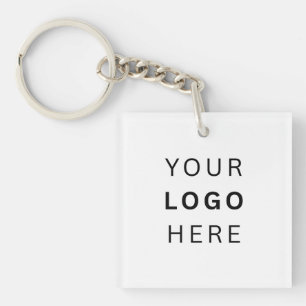 Customizable Your Logo Photo Business Swag Merch Keychain