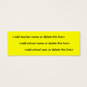 Customizable "You're A Star" Mini Bookmarker (Back)