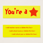 Customizable "You're A Star" Mini Bookmarker (Front & Back)