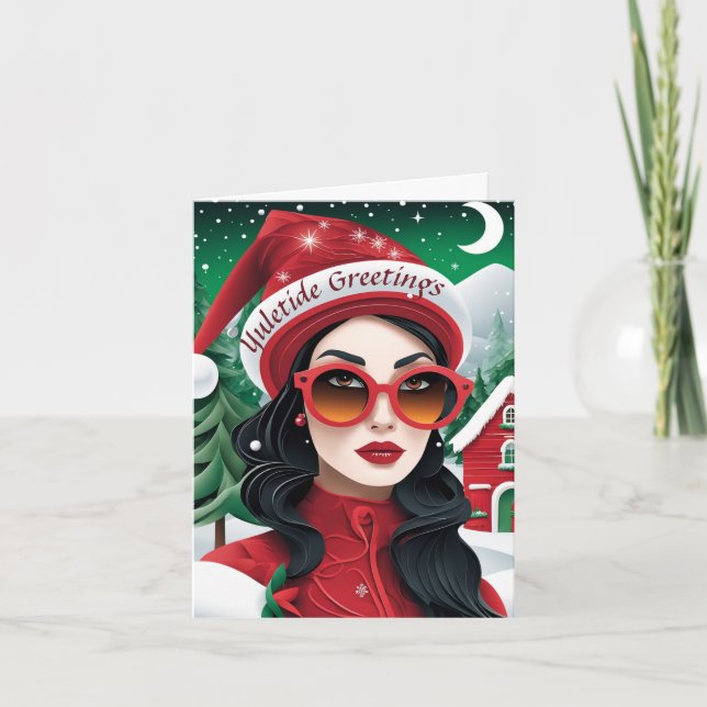 Customizable Yuletide Christmas Card (Front)