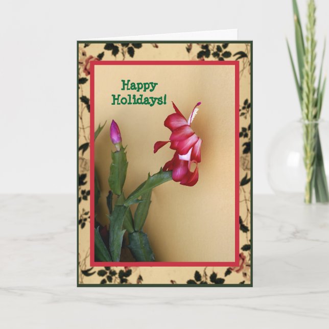 Customizable Zago Cactus Christmas Card (Front)