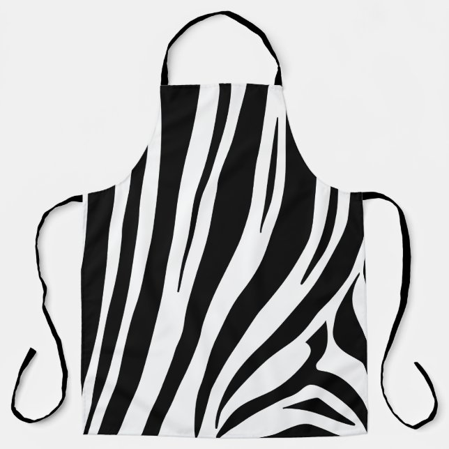 Customizable zebra print apron (Front)