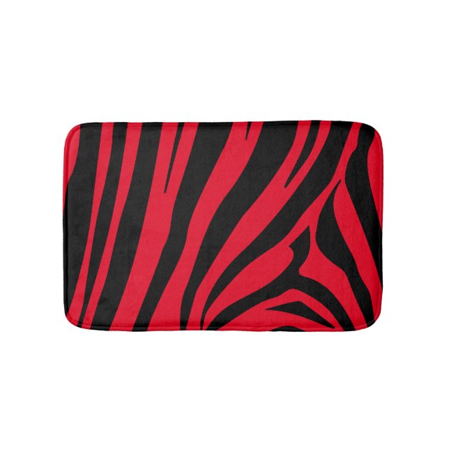 Customizable zebra print bath mat (Front)