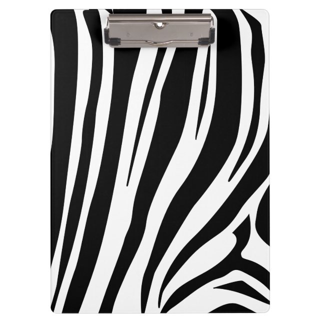 Customizable zebra print clipboard (Front)