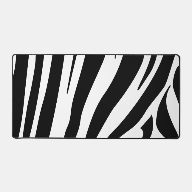 Customizable zebra print desk mat (Front)
