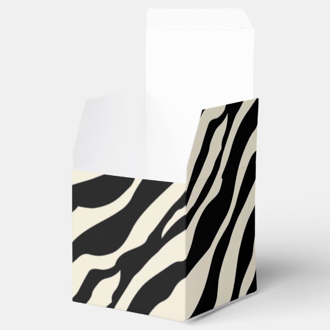 Customizable Zebra Print Favor Box (Opened)