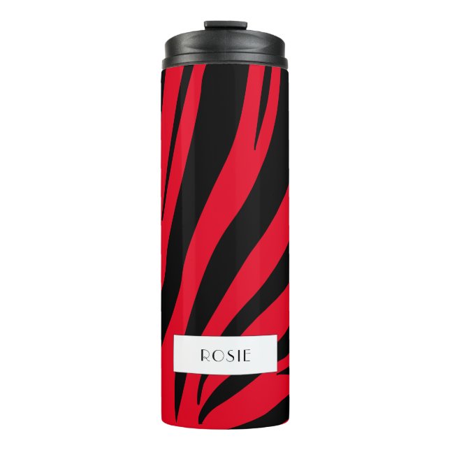 Customizable zebra print thermal tumbler (Front)
