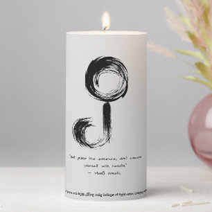 Customizable Zen Mug with Personalized Message Pillar Candle