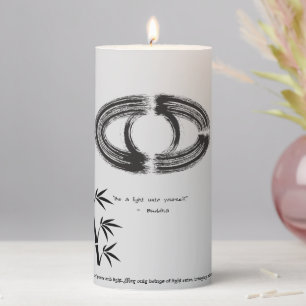Customizable Zen Mug with Personalized Message Pillar Candle