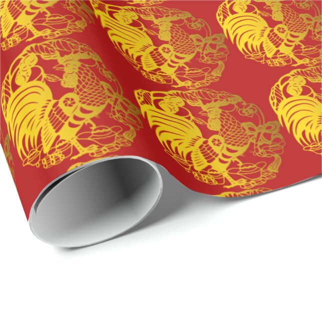 Customizable Zodiac 2017 Rooster Year W paper (Roll Corner)